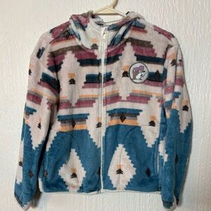 BUC-EE’S Berber Aztec Fleece Zip-Up Hoodie Youth Medium